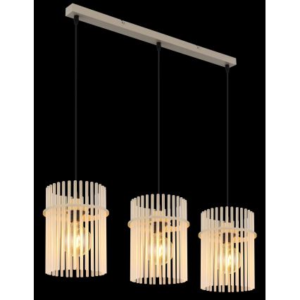 Globo - Cable-suspended pendant light 3xE27/60W/230V