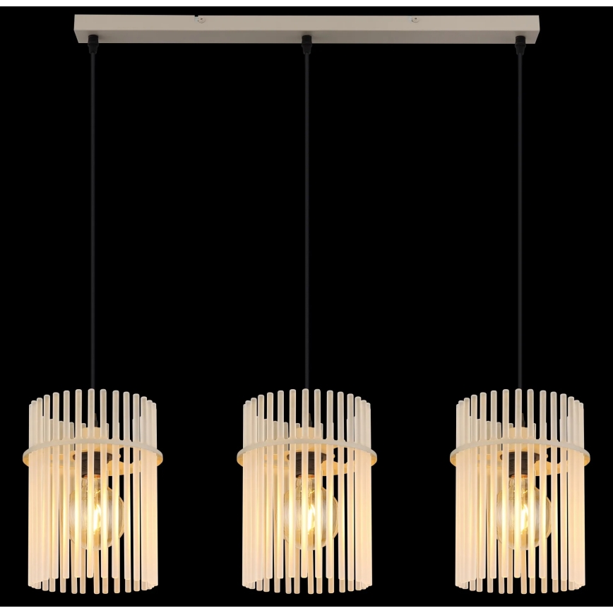 Globo - Cable-suspended pendant light 3xE27/60W/230V