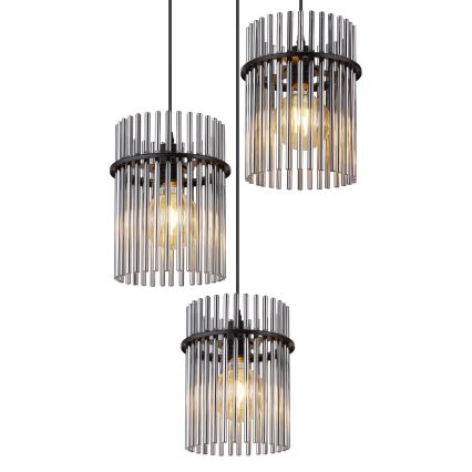 Globo - Chandelier on a string 3xE27/60W/230V d. 47 cm black
