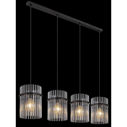 Globo - Chandelier on a string 4xE27/60W/230V black