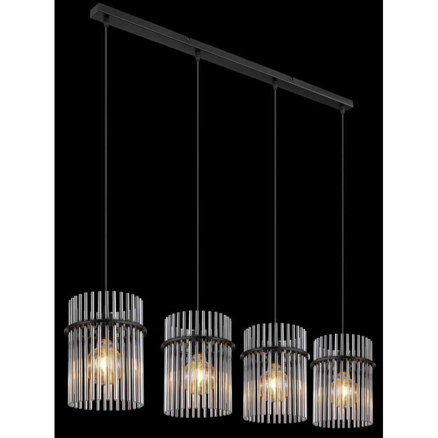 Globo - Chandelier on a string 4xE27/60W/230V black