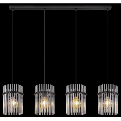 Globo - Chandelier on a string 4xE27/60W/230V black