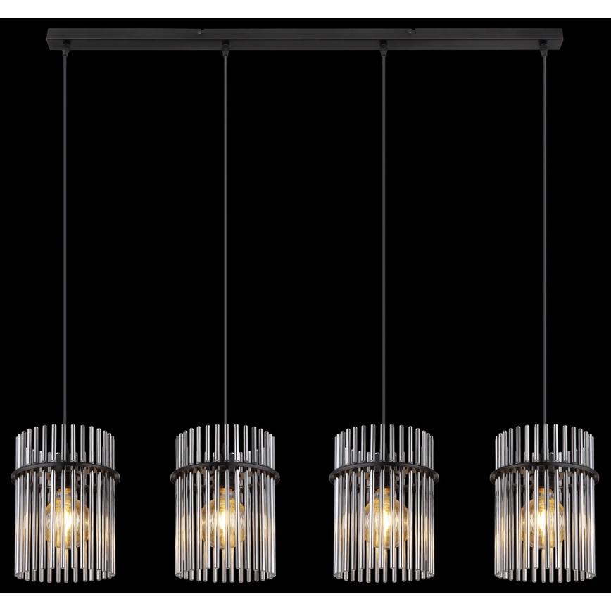 Globo - Chandelier on a string 4xE27/60W/230V black