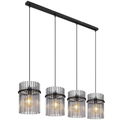 Globo - Chandelier on a string 4xE27/60W/230V black