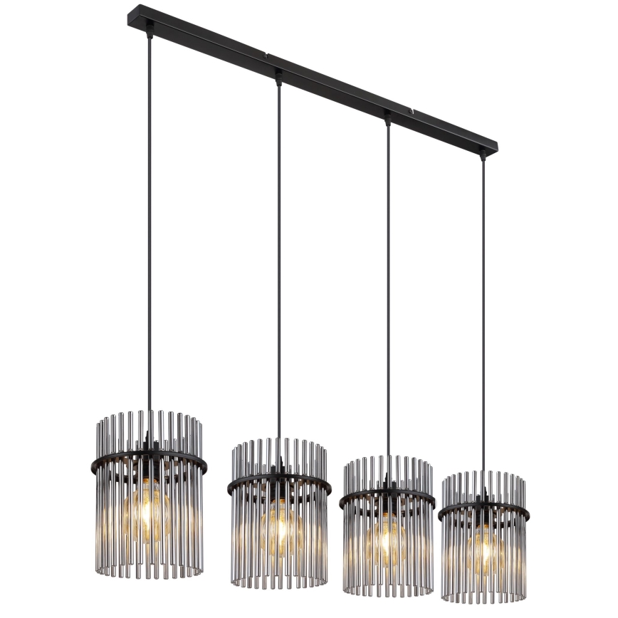 Globo - Chandelier on a string 4xE27/60W/230V black