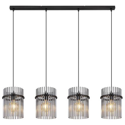 Globo - Chandelier on a string 4xE27/60W/230V black