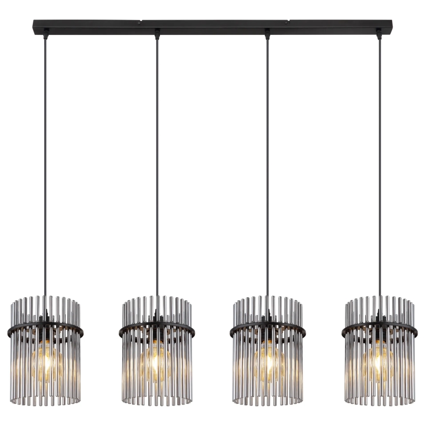 Globo - Chandelier on a string 4xE27/60W/230V black