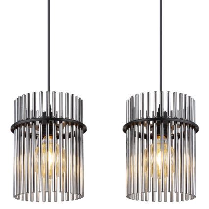 Globo - Chandelier on a string 4xE27/60W/230V black