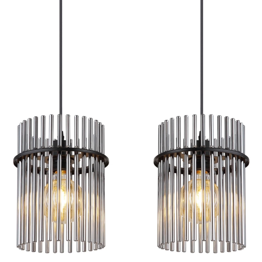 Globo - Chandelier on a string 4xE27/60W/230V black