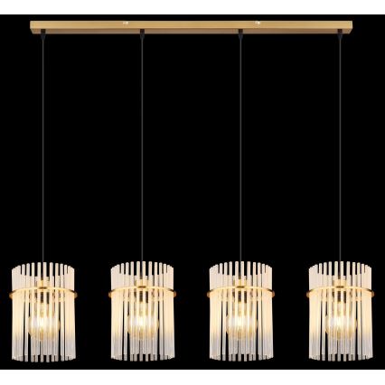 Globo - Chandelier on a string 4xE27/60W/230V gold