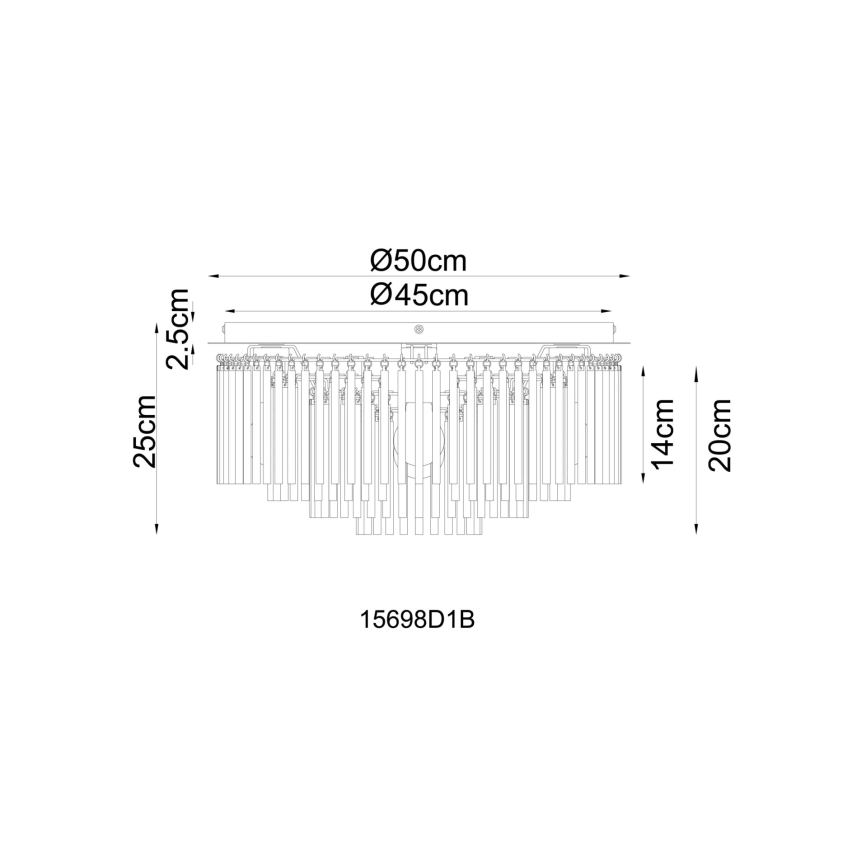 Globo - Ceiling light 5xE27/60W/230V Ø 50 cm