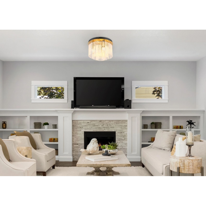 Globo - 5-Light Ceiling Light, E14/40W/230V, Ø 32 cm, Gold