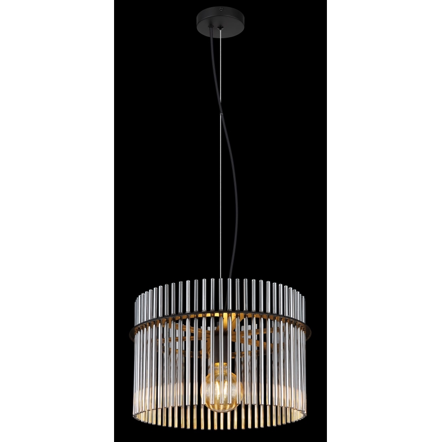 Globo - Chandelier on a string 1xE27/60W/230V d. 40 cm black