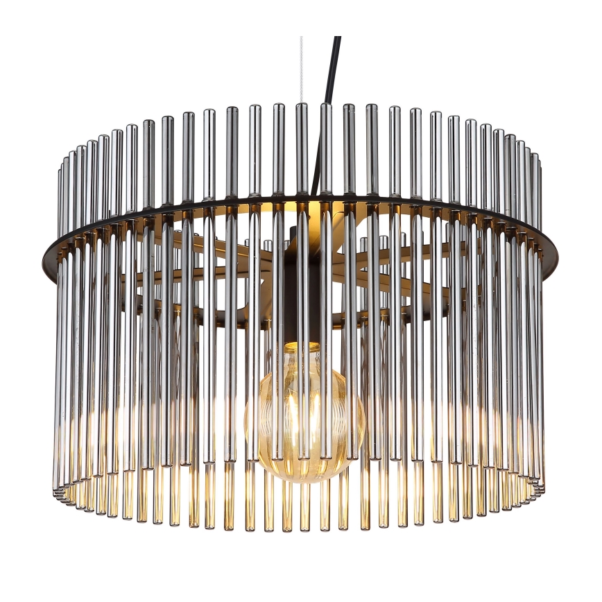 Globo - Chandelier on a string 1xE27/60W/230V d. 40 cm black