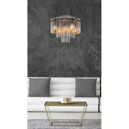Globo - Cable-suspended pendant light 5x E27/60W/230V, black