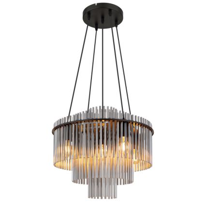 Globo - Cable-suspended pendant light 5x E27/60W/230V, black