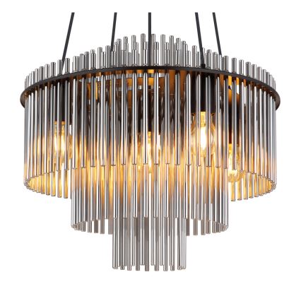 Globo - Cable-suspended pendant light 5x E27/60W/230V, black