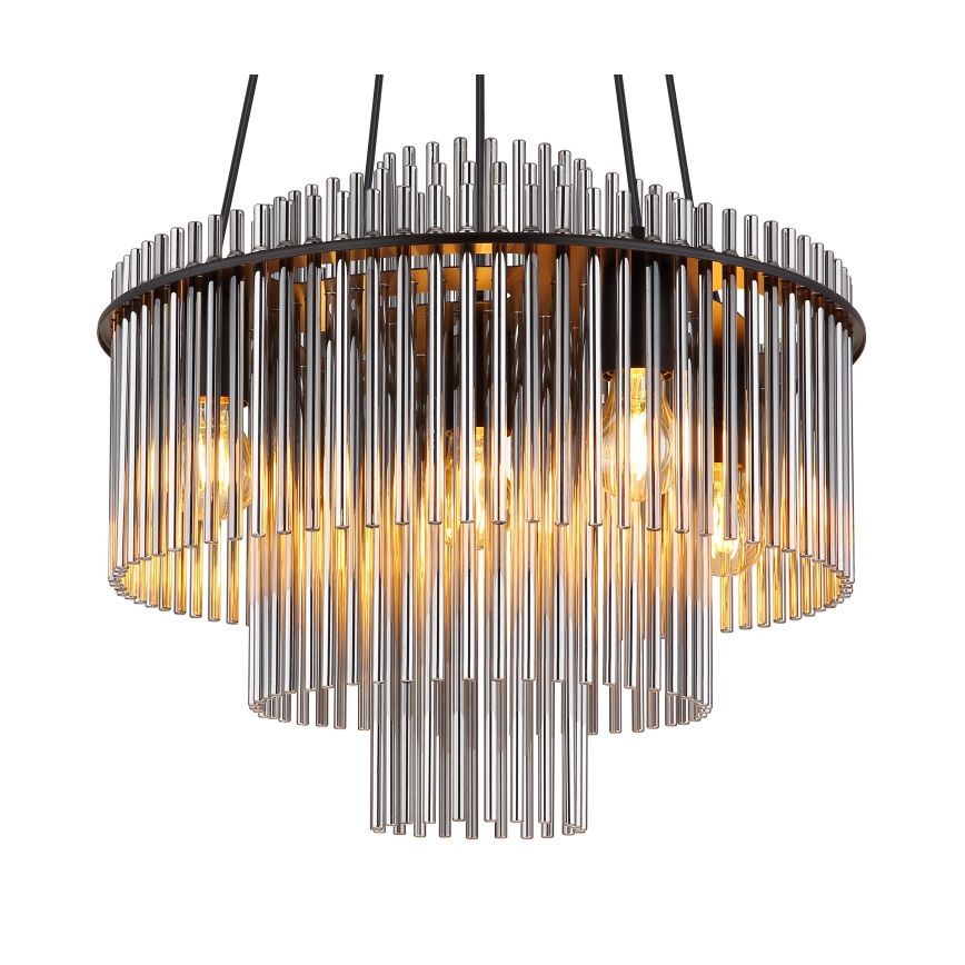Globo - Cable-suspended pendant light 5x E27/60W/230V, black