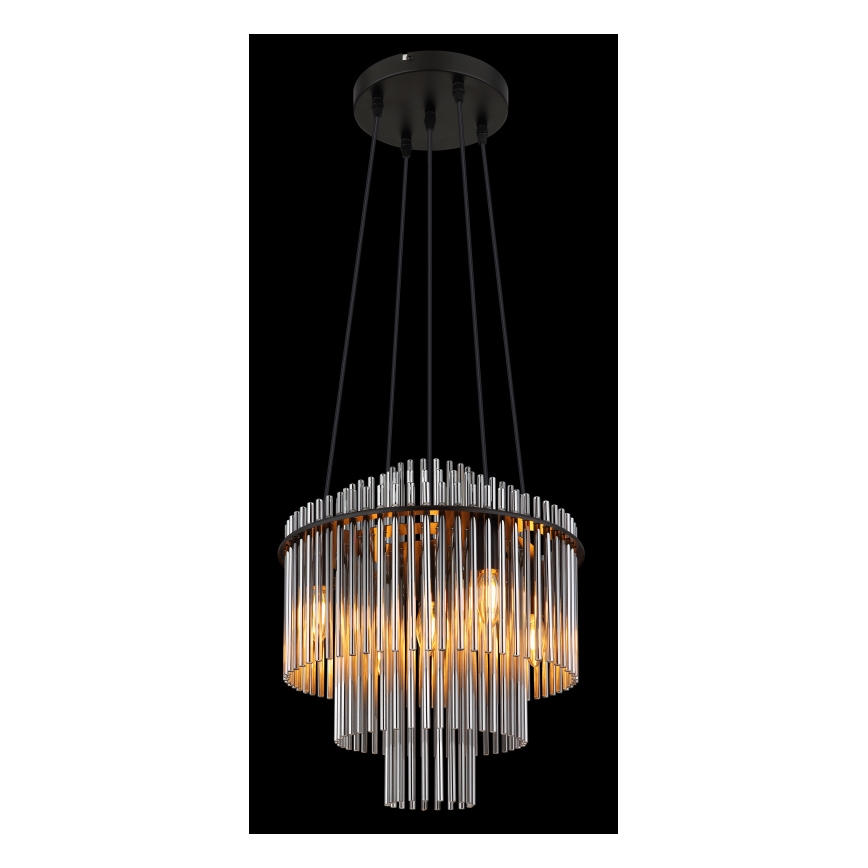 Globo - Chandelier on a string 5xE14/40W/230V black