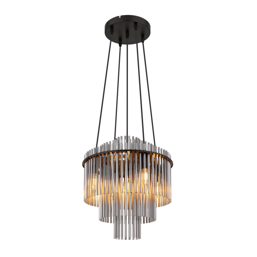 Globo - Chandelier on a string 5xE14/40W/230V black