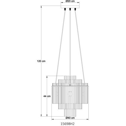 Globo - Chandelier on a string 5xE14/40W/230V black