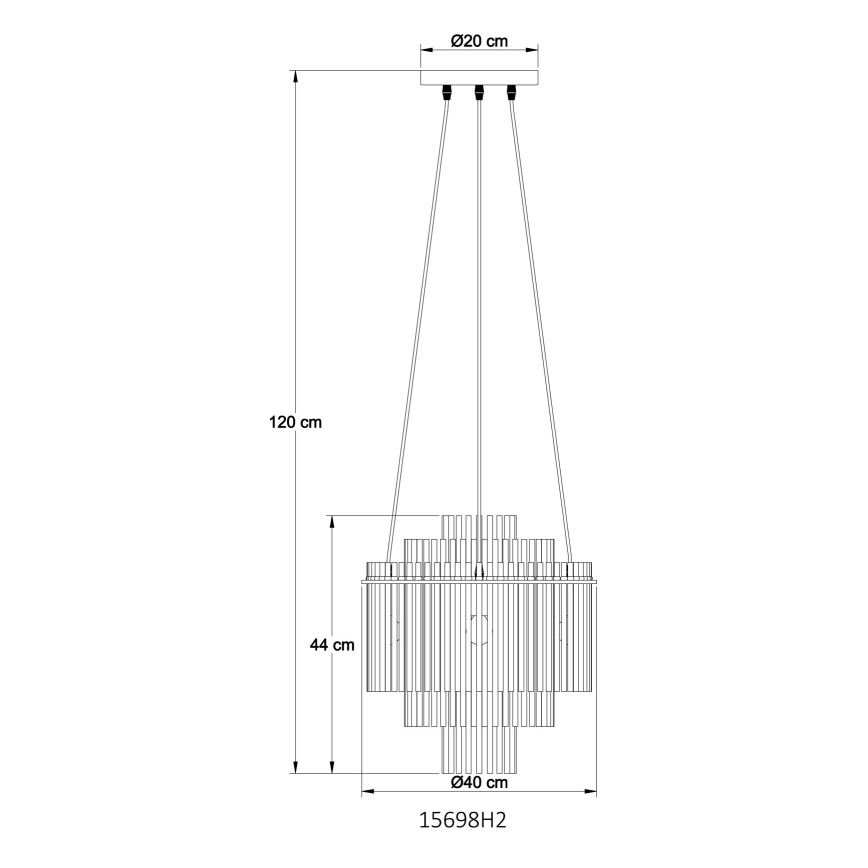 Globo - Chandelier on a string 5xE14/40W/230V black