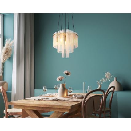Globo - Chandelier on a string 5xE14/40W/230V gold