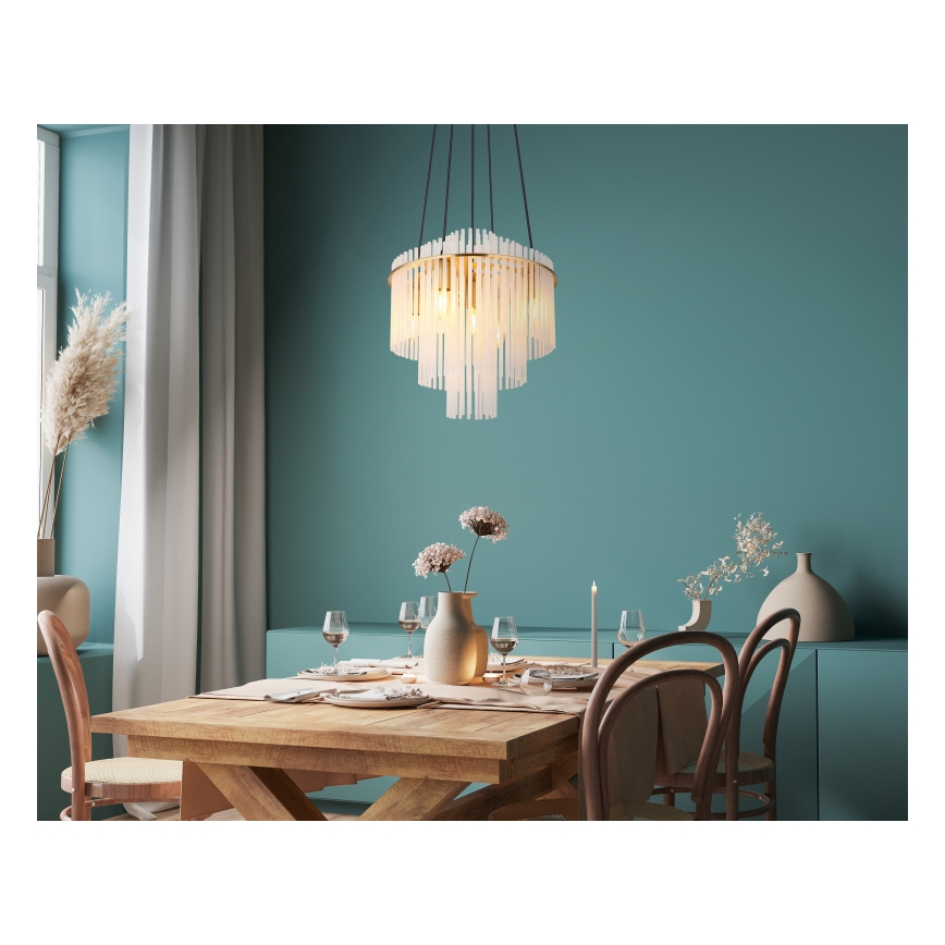 Globo - Chandelier on a string 5xE14/40W/230V gold