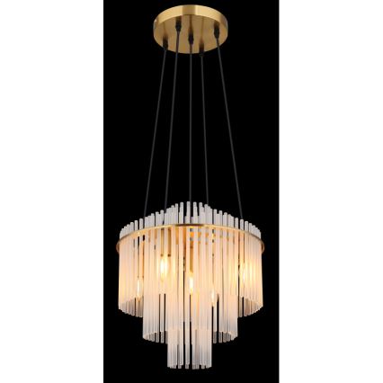 Globo - Chandelier on a string 5xE14/40W/230V gold