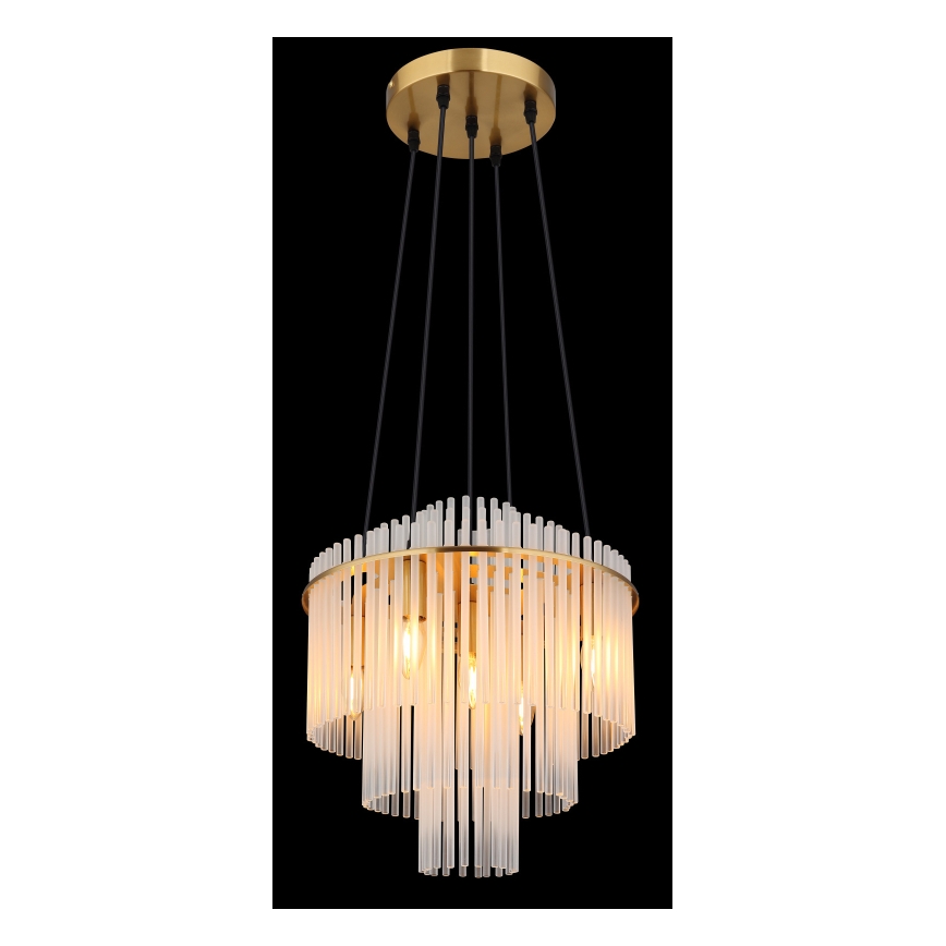 Globo - Chandelier on a string 5xE14/40W/230V gold