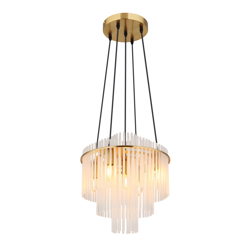 Globo - Chandelier on a string 5xE14/40W/230V gold