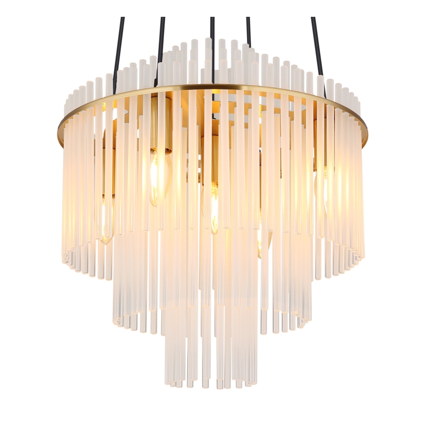 Globo - Chandelier on a string 5xE14/40W/230V gold