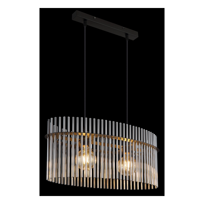Globo - Chandelier on a string 2xE27/60W/230V black