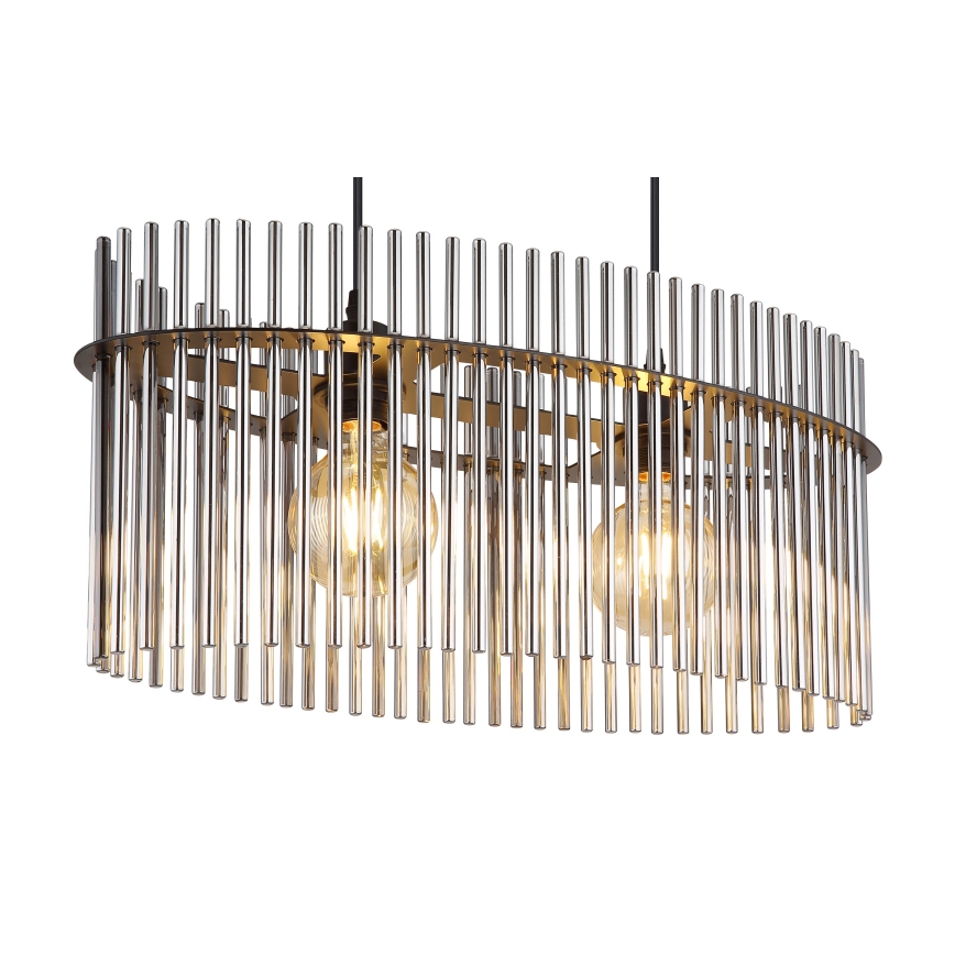 Globo - Chandelier on a string 2xE27/60W/230V black