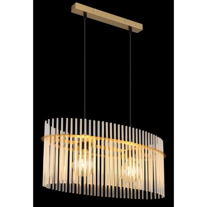 Globo - Chandelier on a string 2xE27/60W/230V gold
