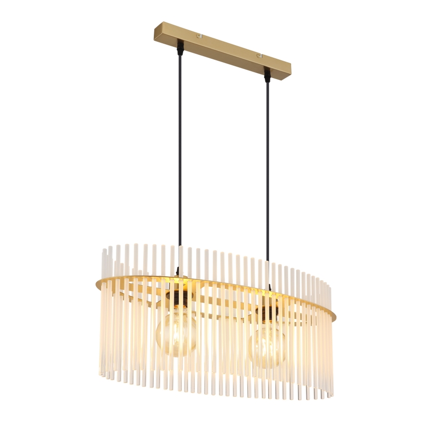 Globo - Chandelier on a string 2xE27/60W/230V gold