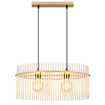 Globo - Chandelier on a string 2xE27/60W/230V gold