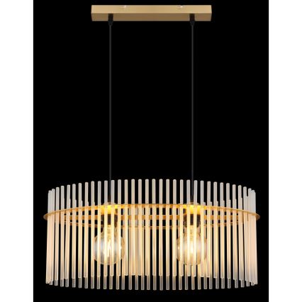 Globo - Chandelier on a string 2xE27/60W/230V gold