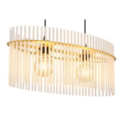 Globo - Chandelier on a string 2xE27/60W/230V gold