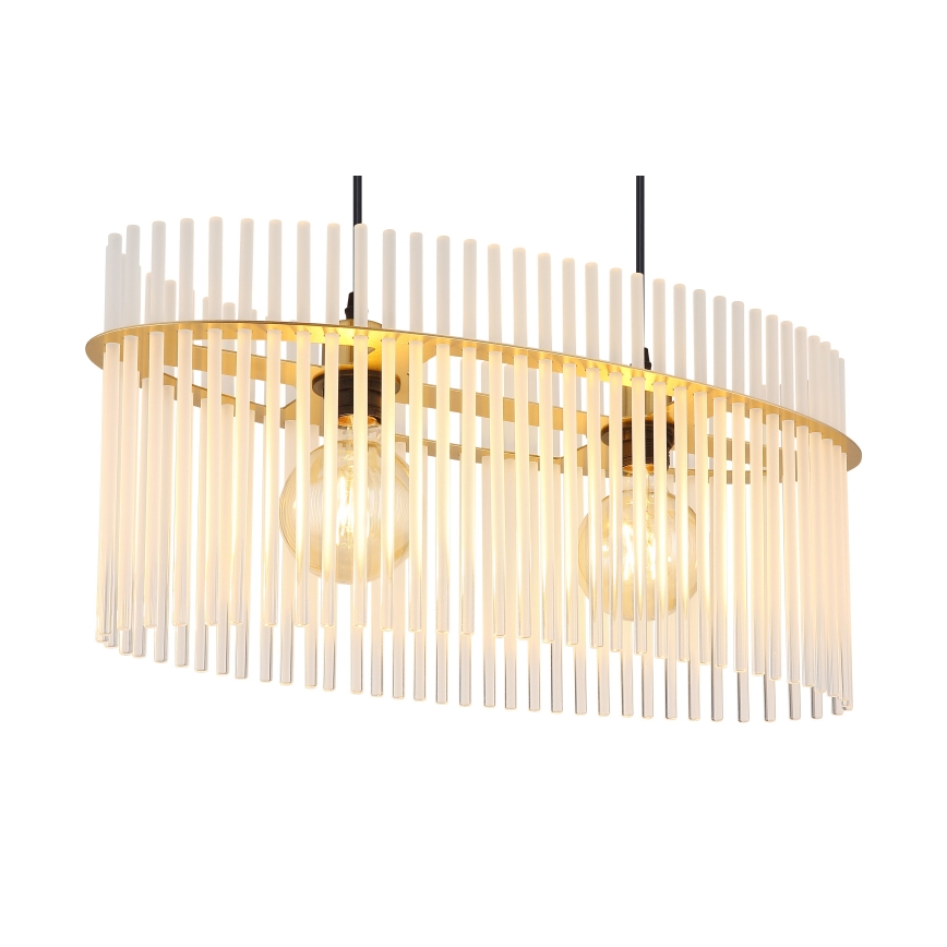 Globo - Chandelier on a string 2xE27/60W/230V gold