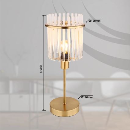 Globo - Table lamp 1xE14/40W/230V d. 15 cm gold