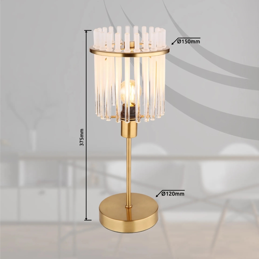 Globo - Table lamp 1xE14/40W/230V d. 15 cm gold
