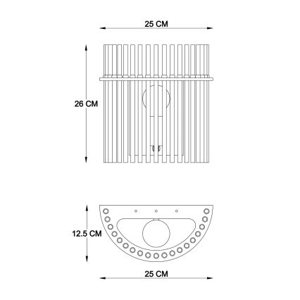 Globo - Wall light 1xE27/60W/230V black