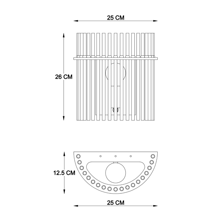 Globo - Wall light 1xE27/60W/230V black