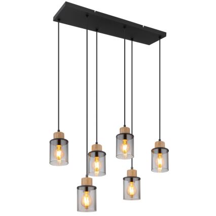 Globo - Chandelier on a string 6xE27/15W/230V