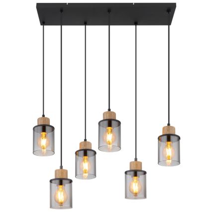 Globo - Chandelier on a string 6xE27/15W/230V