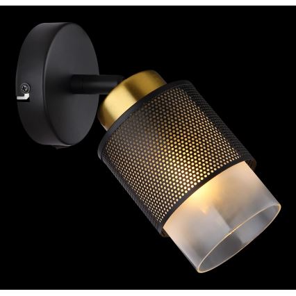 Globo - Wall spotlight 1xE27/40W/230V black/gold