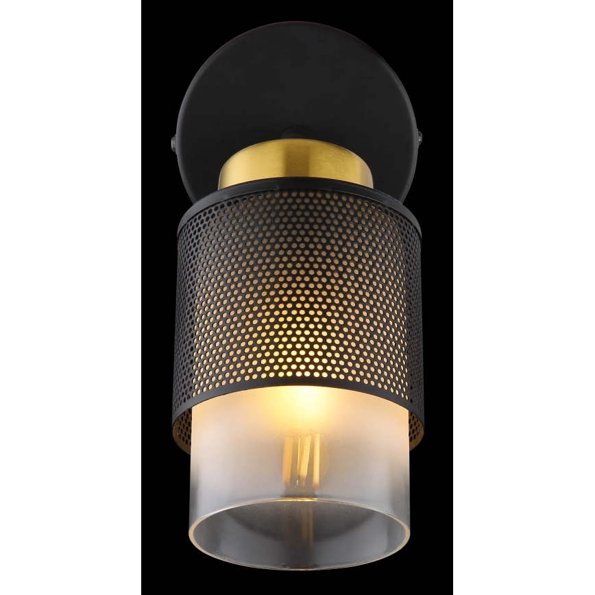 Globo - Wall spotlight 1xE27/40W/230V black/gold