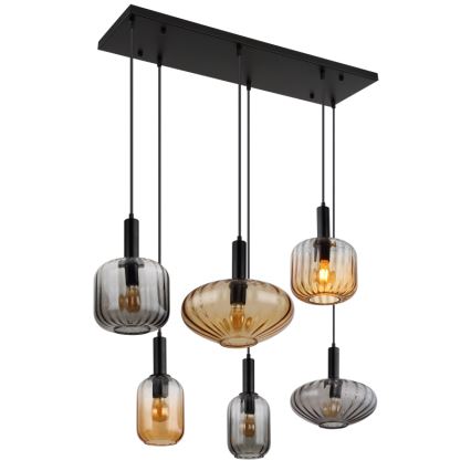 Globo - Cable-Suspended Chandelier 6xE27/60W/230V
