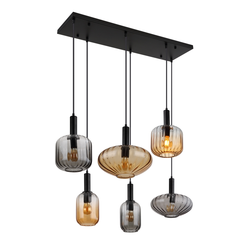 Globo - Cable-Suspended Chandelier 6xE27/60W/230V